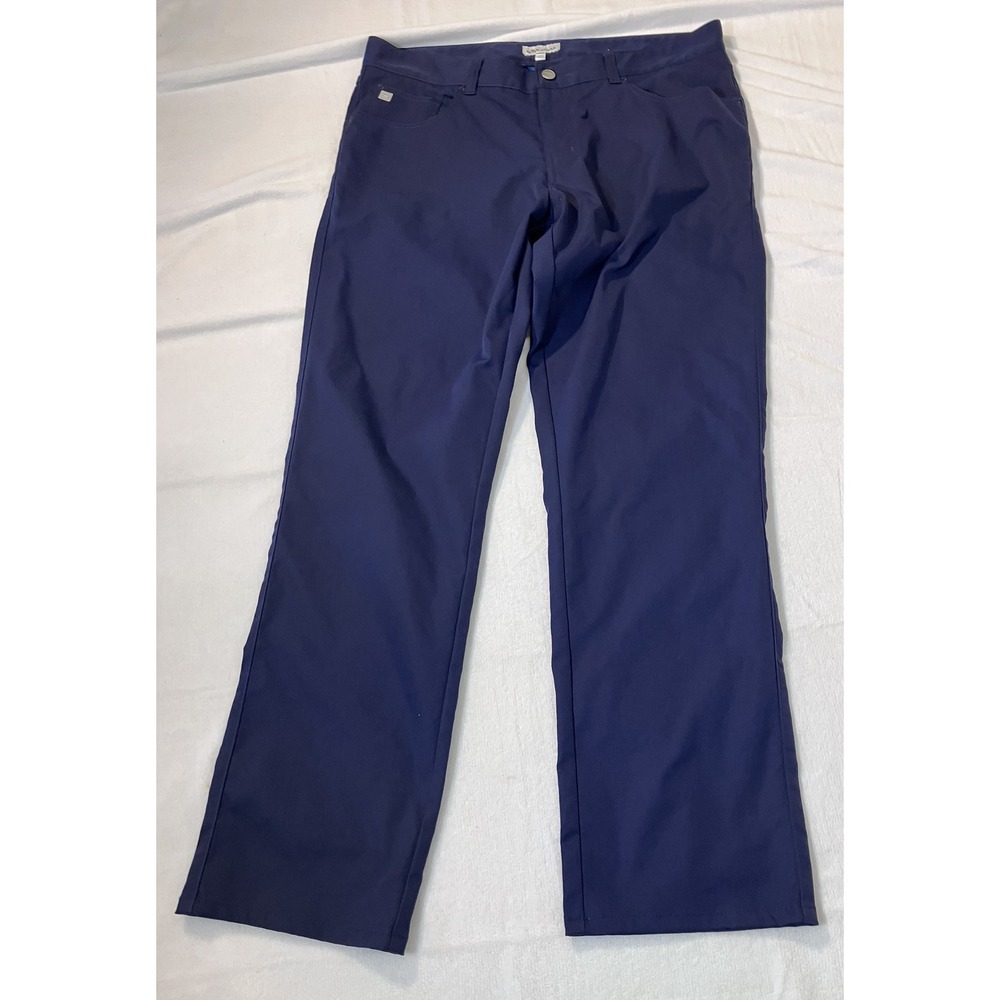 Peter Millar EB66 Performance Pants Mens 35/32 (36x29.5) Navy Blue 5-Pocket Golf